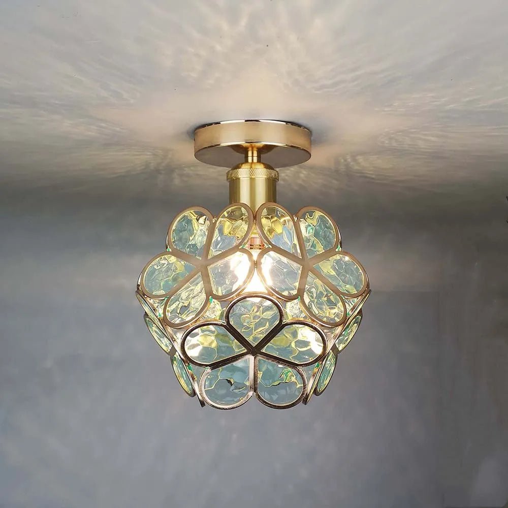 Beautiful Glass Pendant Light | Elegant Flower Shade - HappyKidMart