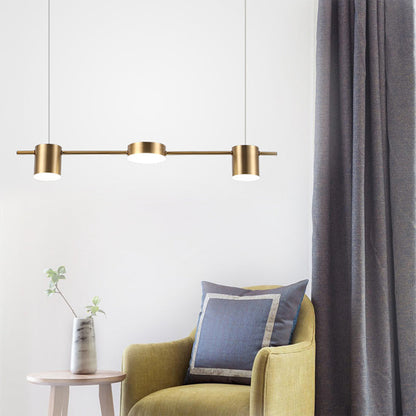 Sleek Brass Pendant Lighting Fixture