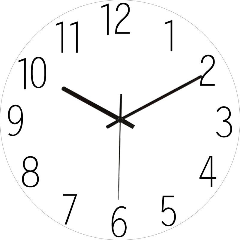 Stylish Wall Clock Blue Marble Neon Numbers