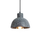 Simple Concrete Hanging Lamp | Grey Metal With Gold Accent