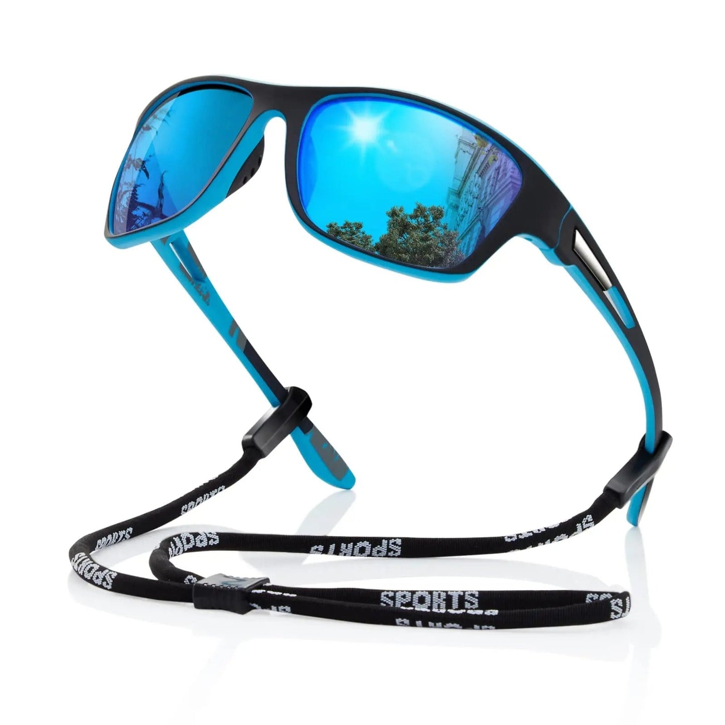 Men's Athletic Sunglasses | UV Protection Red Mirror Shades