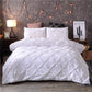 Stylish Pleated Duvet Cover Set | Geometric Bedding Set