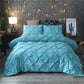 Stylish Pleated Duvet Cover Set | Geometric Bedding Set