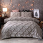 Stylish Pleated Duvet Cover Set | Geometric Bedding Set