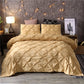 Stylish Pleated Duvet Cover Set | Geometric Bedding Set