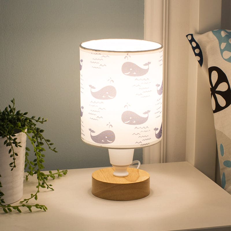 Rustic Wooden Table Lamp