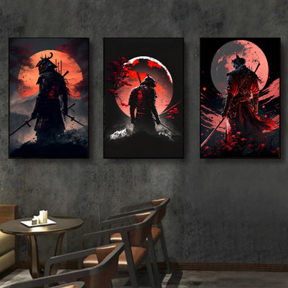 Asian Wall Art | Samurai Warrior 3 Piece Set