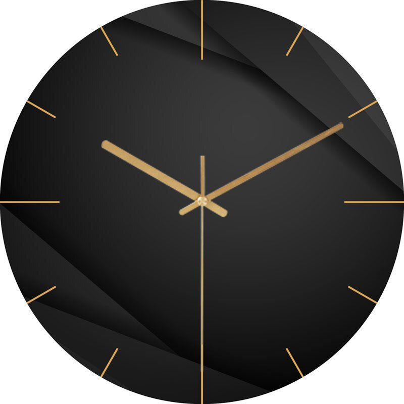 Stylish Wall Clock Blue Marble Neon Numbers