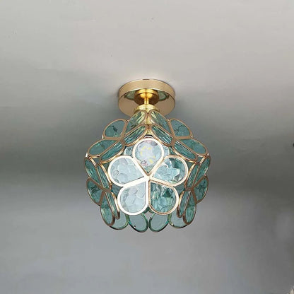 Beautiful Glass Pendant Light | Elegant Flower Shade