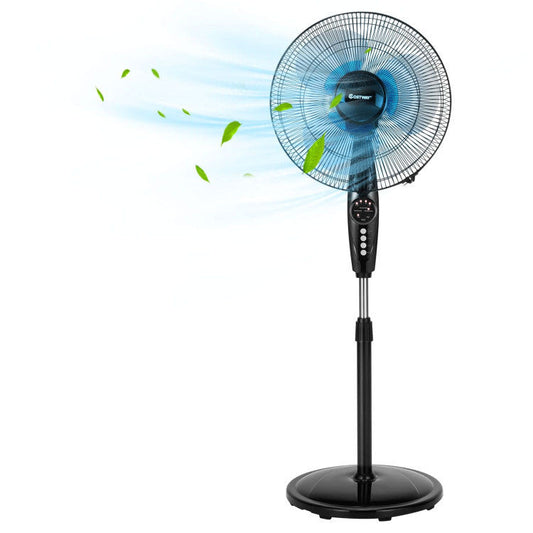 Powerful 16-Inch Remote Control Oscillating Fan - HappyKidMart