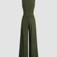 Flattering Loose Fit Jumpsuit | Low V Neck Style