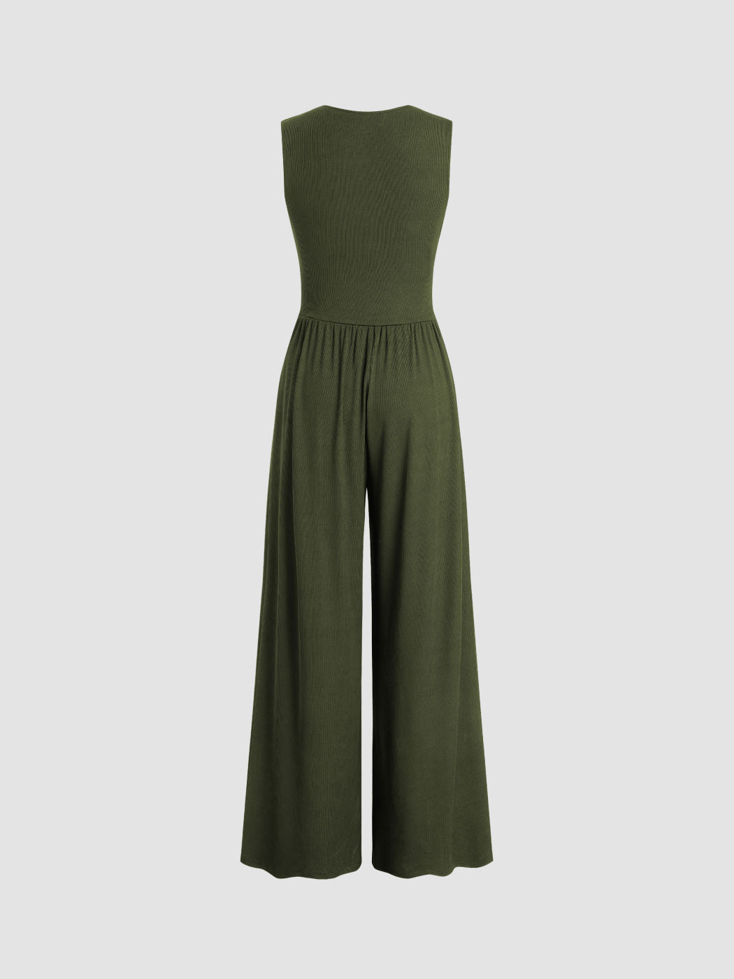 Flattering Loose Fit Jumpsuit | Low V Neck Style