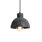 Simple Concrete Hanging Lamp | Grey Metal With Gold Accent