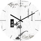 Stylish Wall Clock Blue Marble Neon Numbers