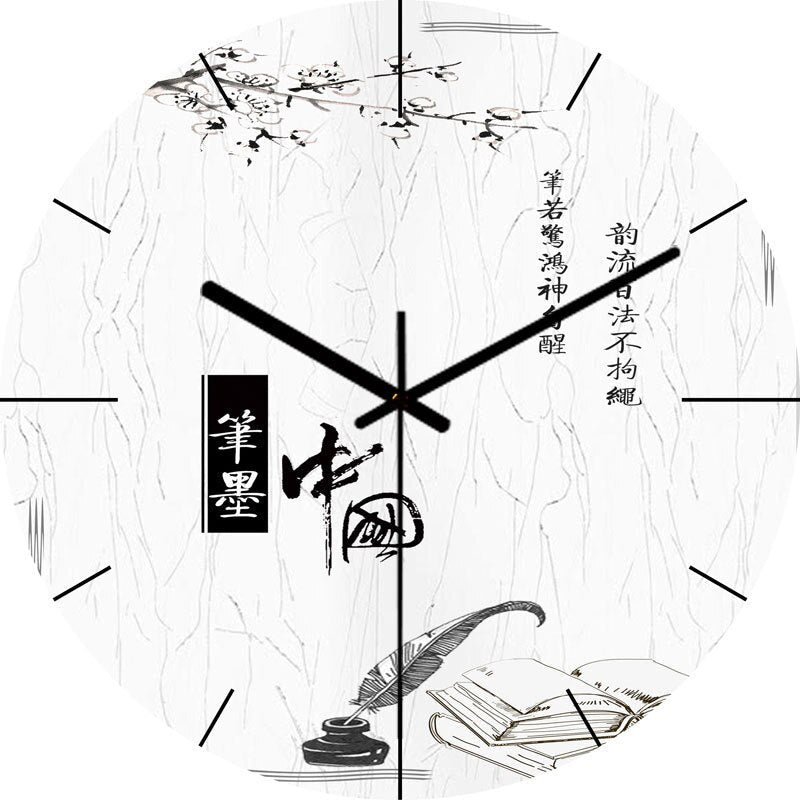 Stylish Wall Clock Blue Marble Neon Numbers