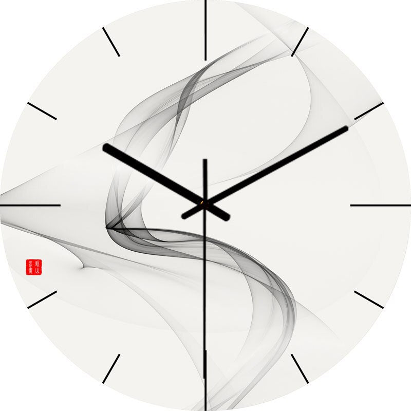 Stylish Wall Clock Blue Marble Neon Numbers