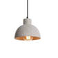 Simple Concrete Hanging Lamp | Grey Metal With Gold Accent
