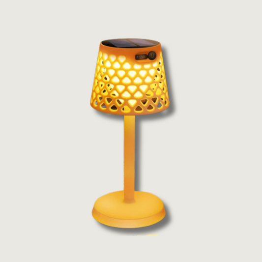 Outdoor Solar Table Light | Unique Honeycomb Shade - HappyKidMart