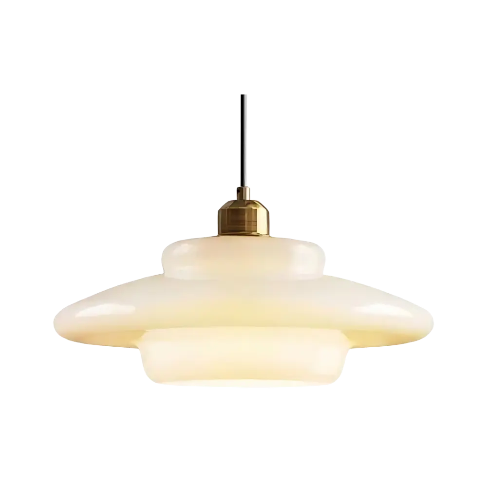 Vintage Pendant Lamp | Tiered Glass Drop Shade