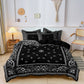 Bohemian Floral Black Duvet Cover Set - HappyKidMart