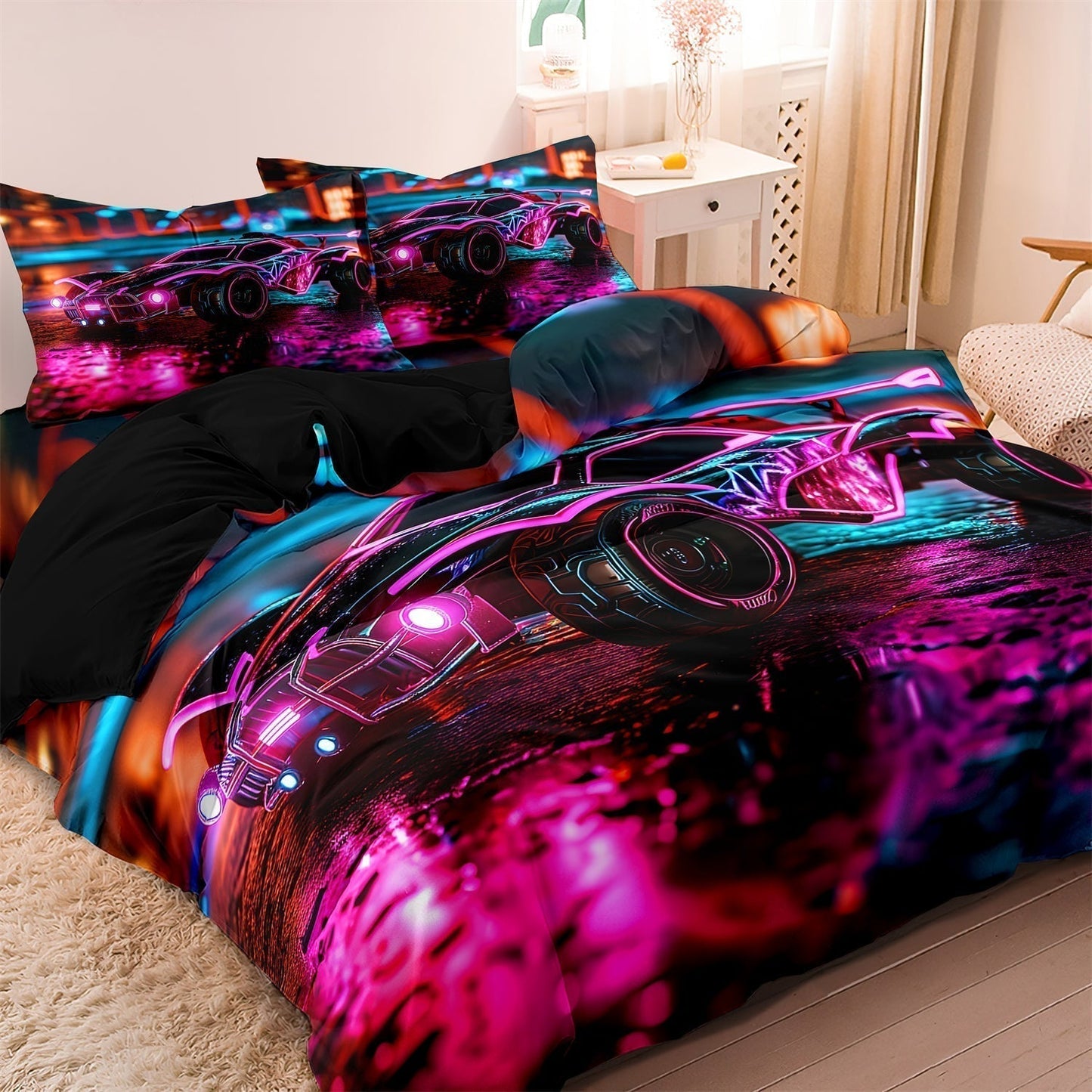 Bright Racing Car Bedding Set