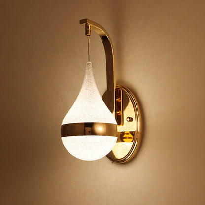 Elegant Glass LED Sconce with Gold Accent