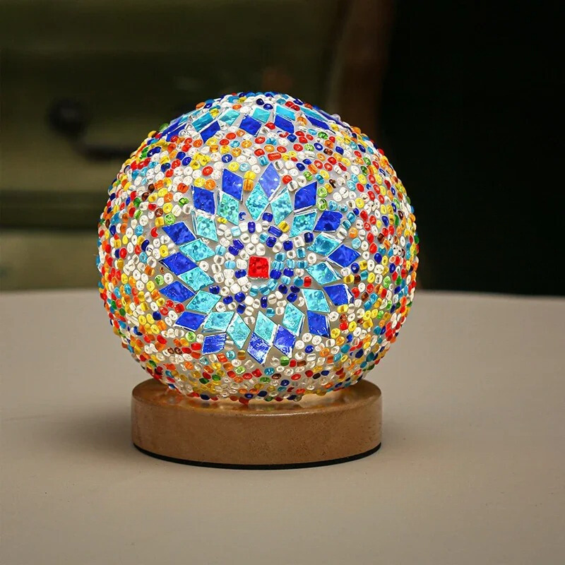 Colorful Glass Ball Table Lamp