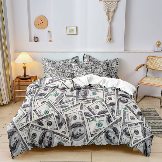 Fun Dollar Pattern Bed Sheets - HappyKidMart
