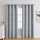 Grey Patterned Room Darkening Curtains