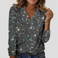 Sparkly Deep V Neck Long Sleeve Top - HappyKidMart