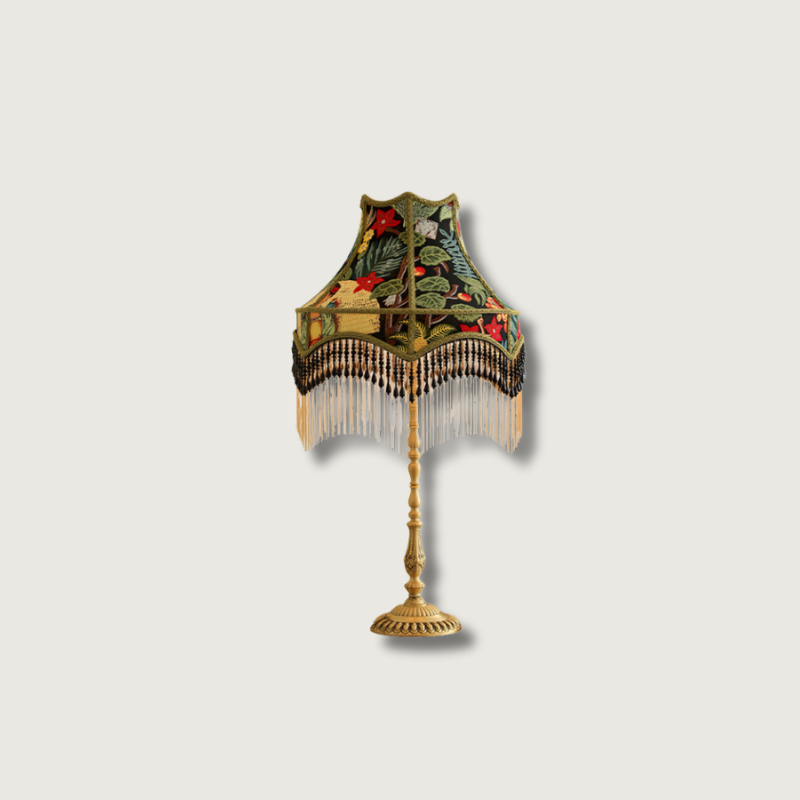 Classic Desk Lamp | Elegant Fabric Shade With Decorative Trim - HappyKidMart