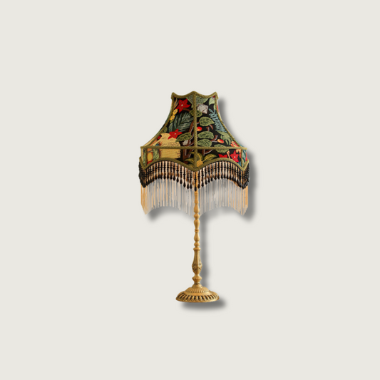Classic Desk Lamp | Elegant Fabric Shade With Decorative Trim - HappyKidMart