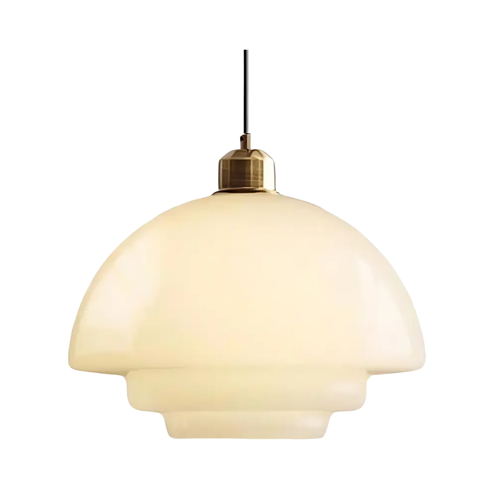 Vintage Pendant Lamp | Tiered Glass Drop Shade