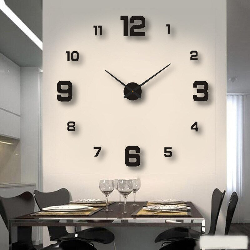 Stylish Wall Clock with 3D Number Display - HappyKidMart