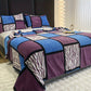 Plaid Soft Throw Blanket Teal Beige Check
