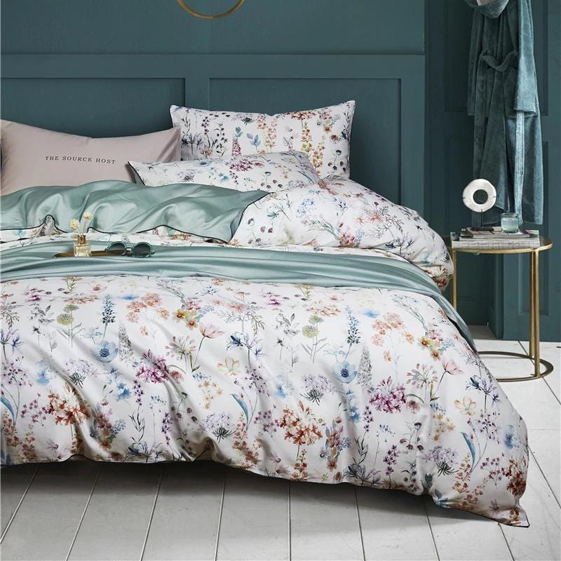 Beautiful Floral Bedding Set | Vintage Blossom Cotton Sheets - HappyKidMart