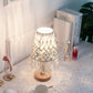 Bohemian Cotton Table Light | Wood Base - HappyKidMart