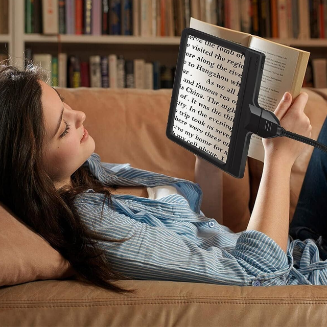 Bright LED Reading Floor Lamp with 5X Magnification - HappyKidMart