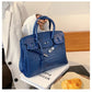 Rugged Leather Tote Bag | Reptile Print Adjustable Strap