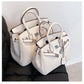 Rugged Leather Tote Bag | Reptile Print Adjustable Strap - HappyKidMart