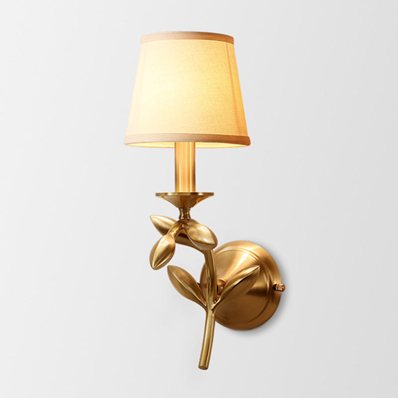 Contemporary Brass Bamboo Wall Light