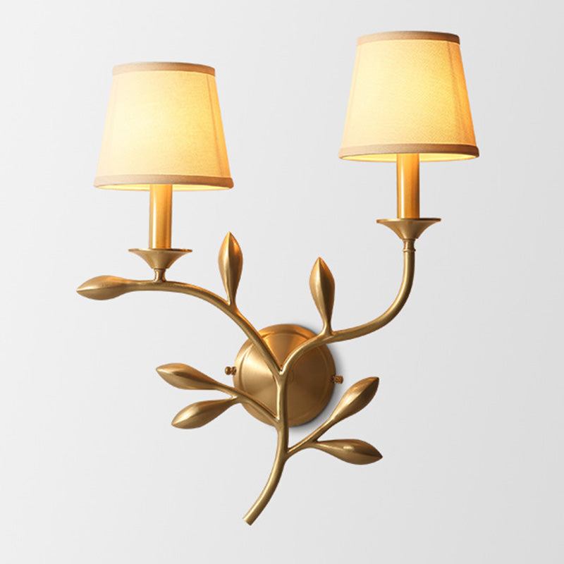 Contemporary Brass Bamboo Wall Light