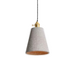 Simple Concrete Hanging Lamp | Grey Metal With Gold Accent