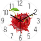 Stylish Wall Clock Blue Marble Neon Numbers