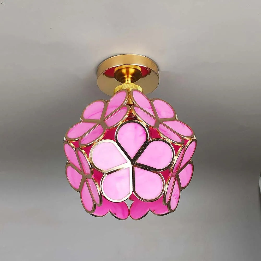 Beautiful Glass Pendant Light | Elegant Flower Shade