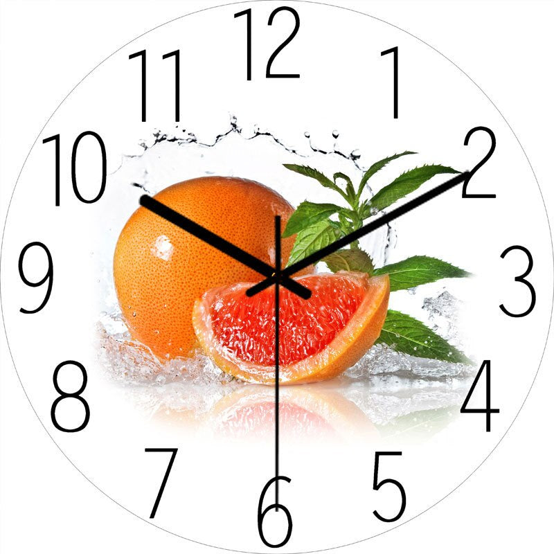Stylish Wall Clock Blue Marble Neon Numbers