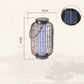 Exterior Solar Powered Lantern Asian Style Metal Frame