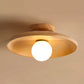 Rustic Wood Pendant Lamp | Earthy Dome Shade