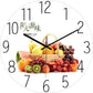 Stylish Wall Clock Blue Marble Neon Numbers