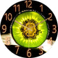 Stylish Wall Clock Blue Marble Neon Numbers